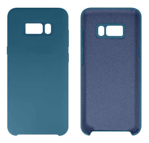 Capa Capinha Compatível Galaxy S8 + Plus Silicone Cover Cor Azul Horizonte Liso