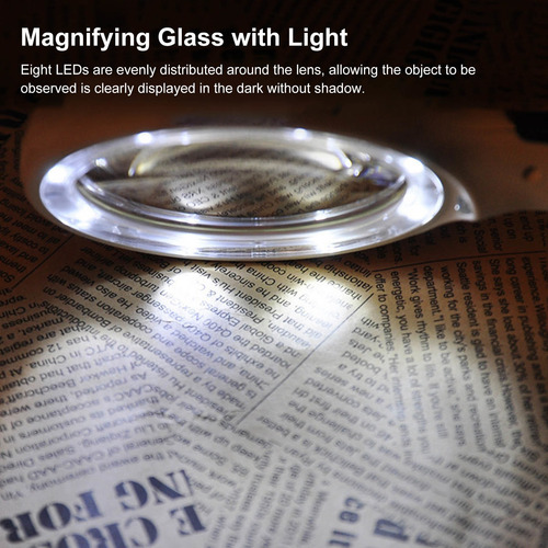 Lupa Iluminada De Mano Llevó La Luz Ultravioleta Ergonómica