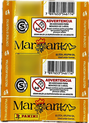 Figuritas Margarita Show En Vivo Panini Pack X 10 Margarita Show En Vivo