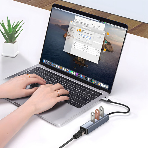 Usb C To Ethernet Adapter,rj45 To Usb C For Thunderbolt 3/-c