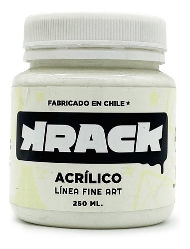 Frasco De Pintura Acrilica Krack 250ml Color Helado De Piña