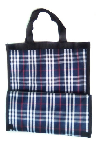 Bolsa Plegable De Mandado Con Ruedas Color Azul marino