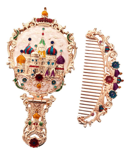 Conjunto De Pente De Espelho Antigo Espelho Castelo