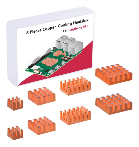 Geeekpi Disipadores De Calor De Cobre Para Raspberry Pi 5, D