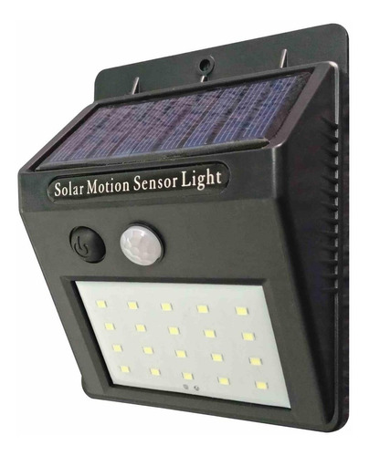 Luz Solar Recargable 20 Leds Con Sensor De Movimiento