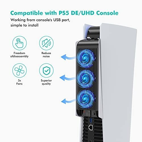 Imagen 2 de 7 de Cooler Fan Para Playstation 5 Edicion Digital Blanco