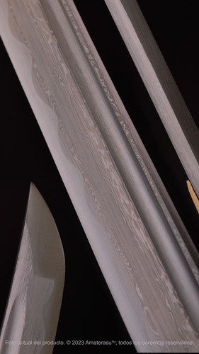 Imagen 7 de 10 de Espada Samurai Katana Kensei Sakura Damasco Temple Completo