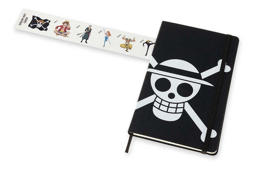 Caderno Moleskine One Piece Grande com Páginas Pautadas e Capa Dura