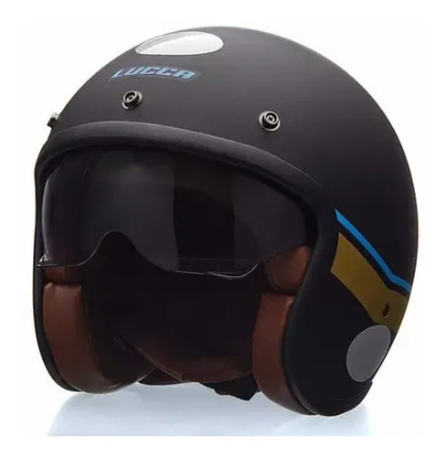 Lucca Sublime Sunny Matt Black 60 Capacete Helmet Custom