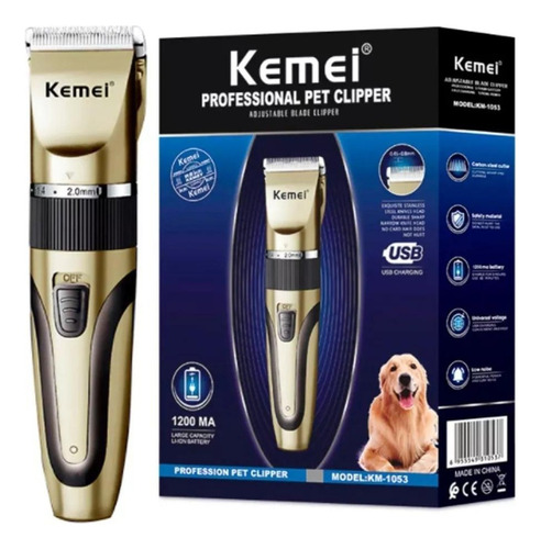 Máquina Kemei Km 1053 Pet Animais Cães Gatos Profissional