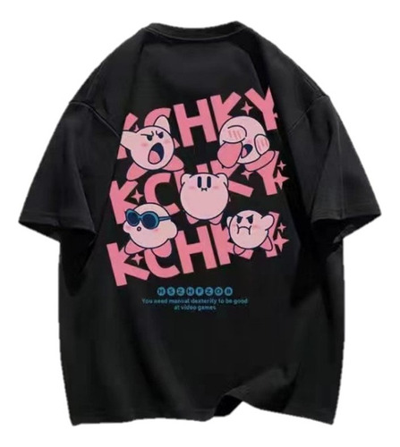 Camiseta De Manga Corta Con Estampado Casual De Corte Kirby