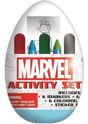 Kit De Manualidades Huevo Stickers Marcadores Crayola Marvel