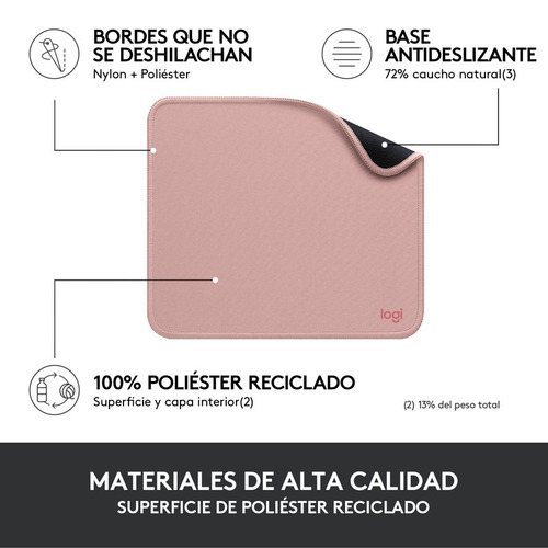 Mouse Pad Logitech Studio Series Base Antideslizante C/rosa