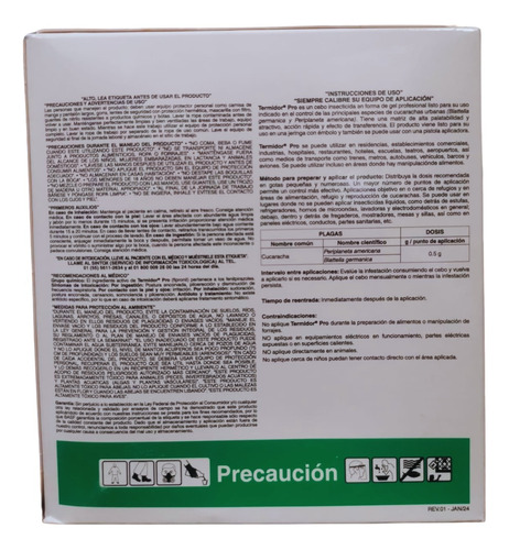 Terrmidor Pro Gel Mata Cucarachas Una Pieza De 35 Gramos