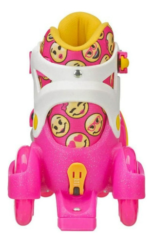 Combo De Patines Entrenadores Casco Y Protecciones Fun Roll 13 - 17mx 9 Cm Rosa 17-20