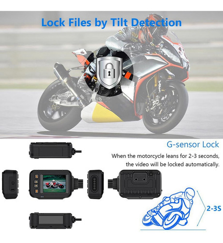 Cámara Para Salpicadero De Moto, Pantalla Ips De 2 Pulgadas,