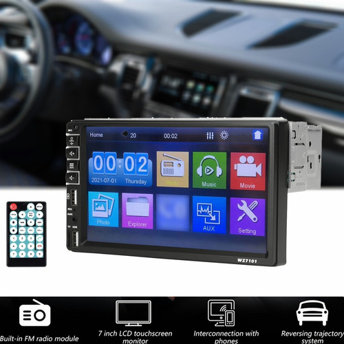 Reproductor Estéreo Bt Mp5 Con Pantalla Táctil Lcd De 7 PuLG