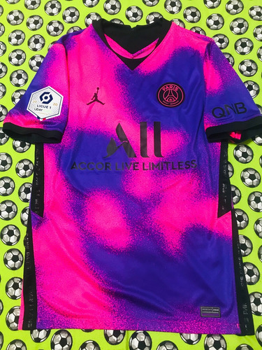 Jersey Cuarta Psg Paris Saint-germain 2020 2021 Neymar Jr S (Usado)