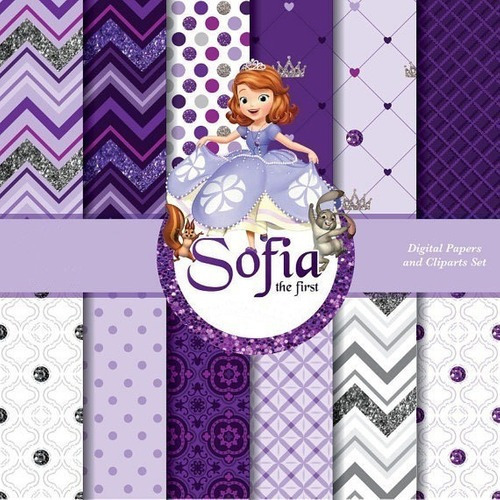 Kit Imprimible Princesa Sofia 10- 12 Fondos -5 -