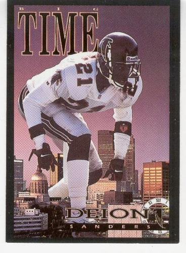 1993 Skybox Premium Poster Cards Deion Sanders Falcons