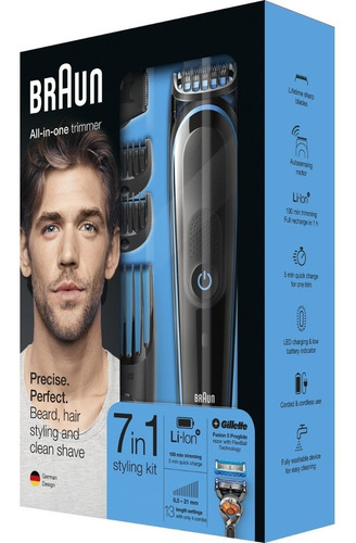 Recortadora Eléctrica 7en1 Braun Mgk5045 Barba Pelo Y Cuerpo