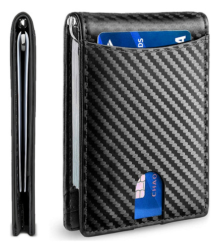 Carteras Para Hombre Con Id De Bolsillo Billetera Para Hombre,diseño Slim,minimalista Billetera Y Rfid Bloqueo