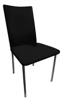 Comprar Silla Vestida Tapizada Comedor Cocina Reforzada Caño Asiento Negro