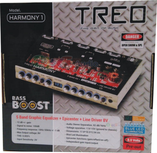 Ecualizador 5bandas Epicentro Treo Harmony1 Line Driver 8v