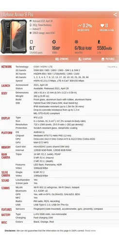 Ulefone Armor 8 Pro 6gb 128gb Dual Sim Duos