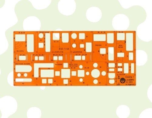 Imagen 2 de 4 de Plantilla Pizzini Cocinas 1 Lavadero Art. 5814 - Escala 1:50