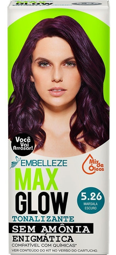 Maxglow Marsesc 5.26 Tonal+novex Recarga De Queratina 80g Tom 4 castanho