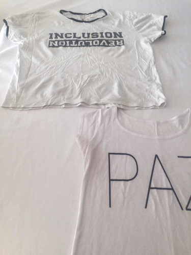 Lote De Remeras Mujer 47 Street Y Paz Talle Large Usadas