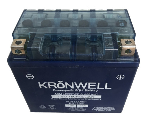 Imagen 4 de 10 de Bateria Moto Kronwell Mondial Ms 50 Ytx5l-bs / Ytz6v