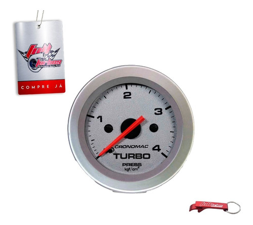 Manômetro Pressão Turbo 52mm Mecânico 4kg Racing