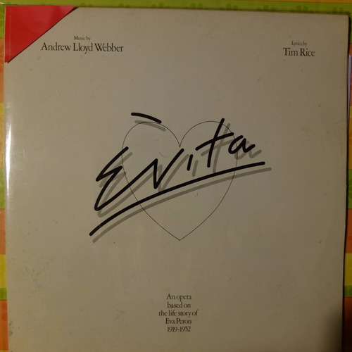 Vinilo Evita Opera Basada En La Vida De Eva Peron 2lp