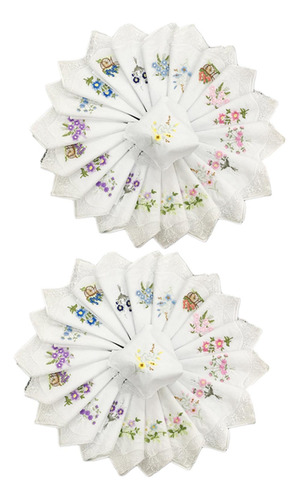 2 De Encaje De Con De Flores Para Mujer, Lavable,
