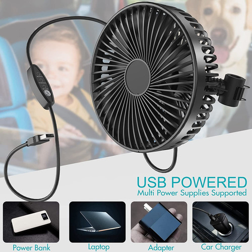 Ventilador Del Asiento Trasero Del Coche De 6 Pulgadas