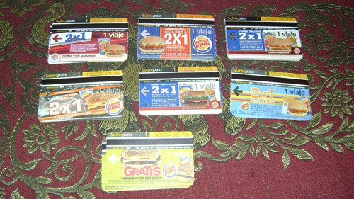 Tarjetas Subtepass Serie Burger King 2 Gratis 2 Por1serie 74