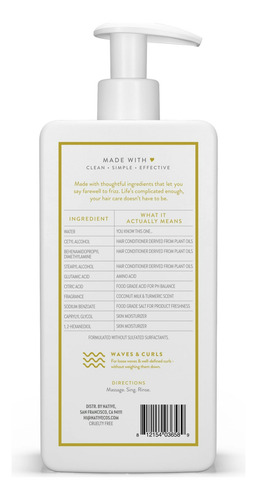 Native Curl Care Acondicionador Leche De Coco Y Curcuma / H