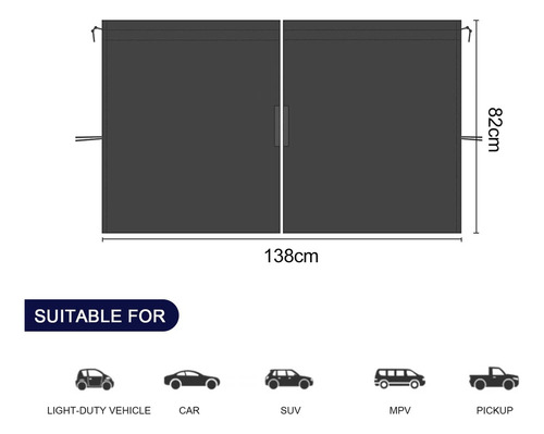 Qipai Cortina De Privacidad Para Coche: Divisor Interior