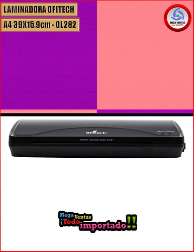 Imagen 5 de 9 de Laminadora Plastificadora A3 45x15.9cm Ofitech Ol382