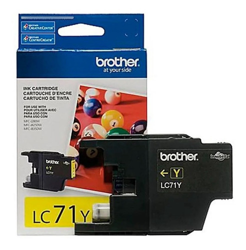 Cartucho Brother Lc71y Yellow Original Rendimiento 300pg