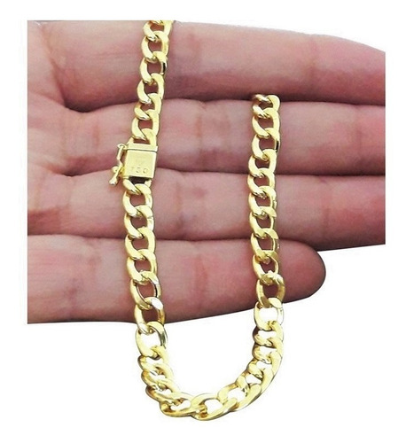 Pulseira Em Ouro 18k Masculina Groumet 4.5gr 21 Cm + Brinde