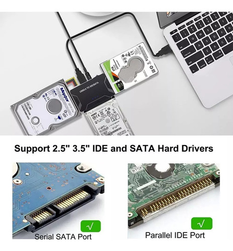Sata/ide A Usb 3.0 Adaptador, Lector De Disco Duro For Sata