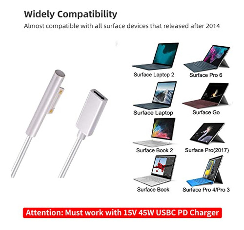 Cable De Carga Sisyphy Surface Connect A Usb-c (blanco, 0.7