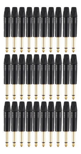 Plug Mono Professional, Banhado A Ouro, 30 Unidades, 2 Pólos