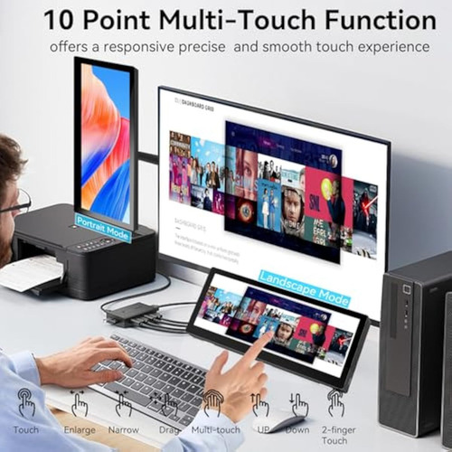 Monitor De Pantalla Táctil Pequeño De 10.3