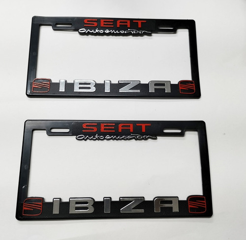 Porta Placas Para Autos Marca Seat Ibiza Rojo 