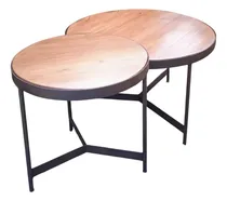 Comprar Mesas Ratonas Tipo Nido De Hierro Y Madera