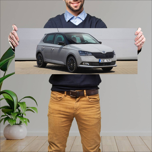 Cuadro 30x80cm Auto 2018 Skoda Fabia Monte Carlo 341